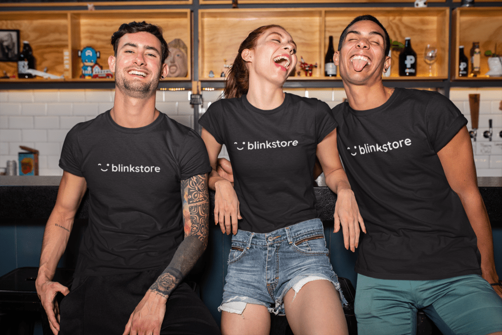 t shirt mockup of a group of friends having fun at the bar 25247 - 20+ Best Corporate Swag Bag Ideas for Companies in India - 2025 Blinkstore swag - Blinkstore official merch store