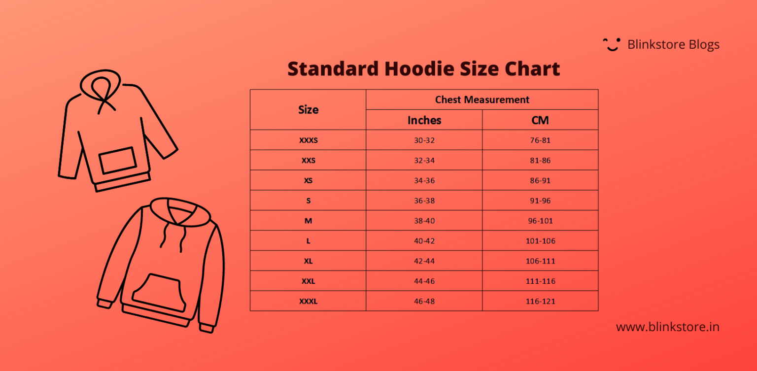 Hoodie Size Chart To Help You Find The Right Hoodie For Yourself