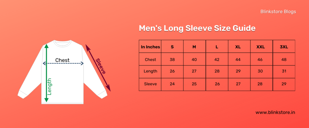 T Shirt Size Chart India For Men and Women