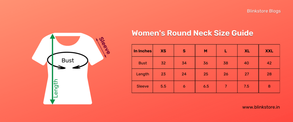 Shirt Size Chart Female