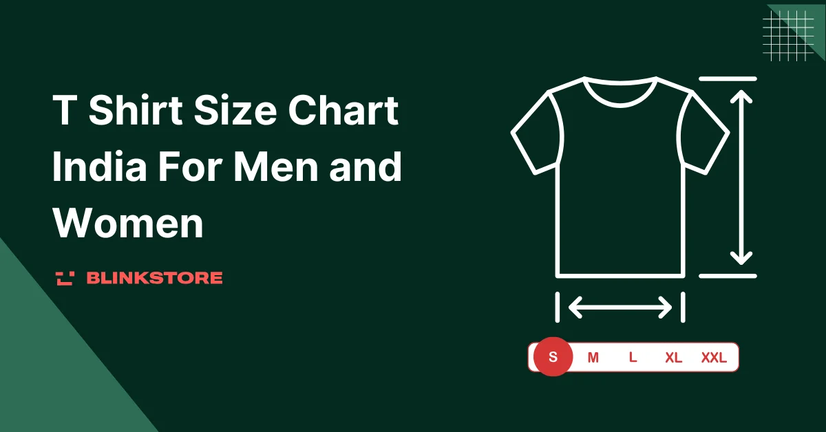 t shirt size chart india for men and women