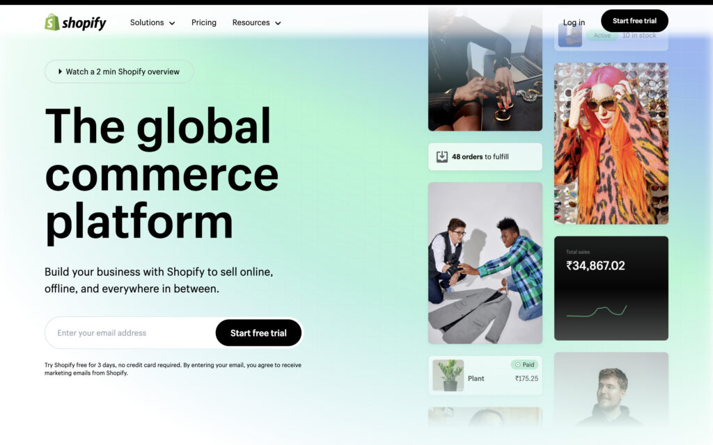 Shopify Homepage | Shopify Alternative India