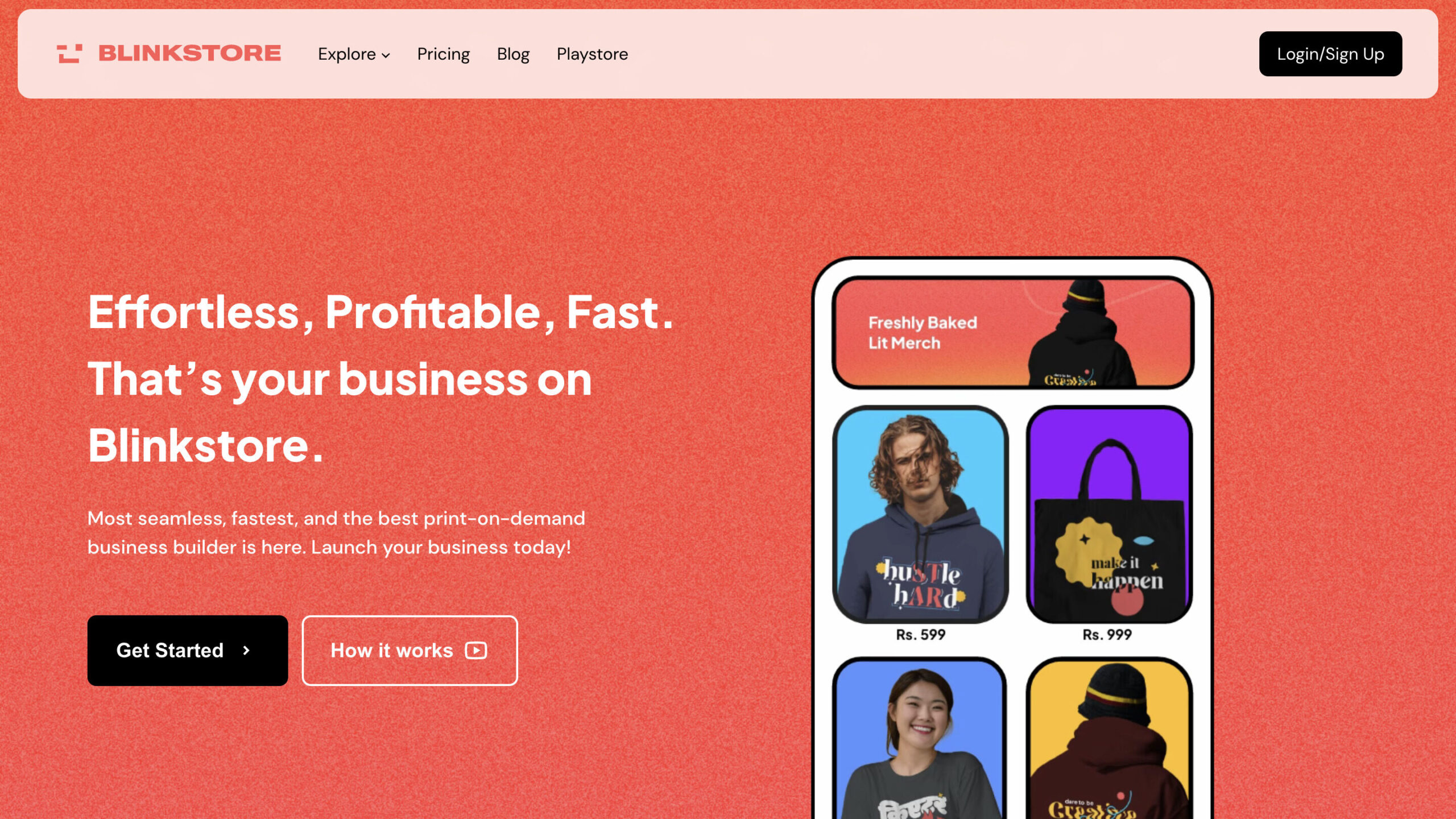 Blinkstore HomePage | Best Squarespace Alternatives India