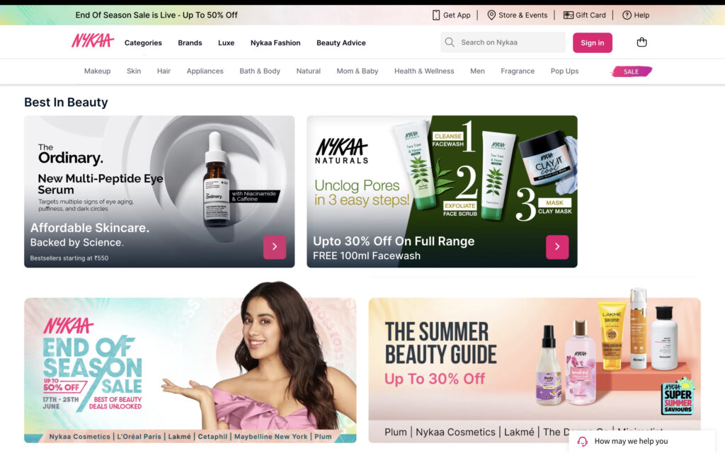 Nykaa | Amazon Alternative India