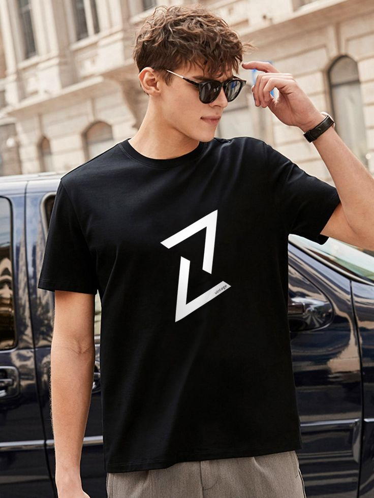 Geometric t-shirt logo design Ideas (Image Source)