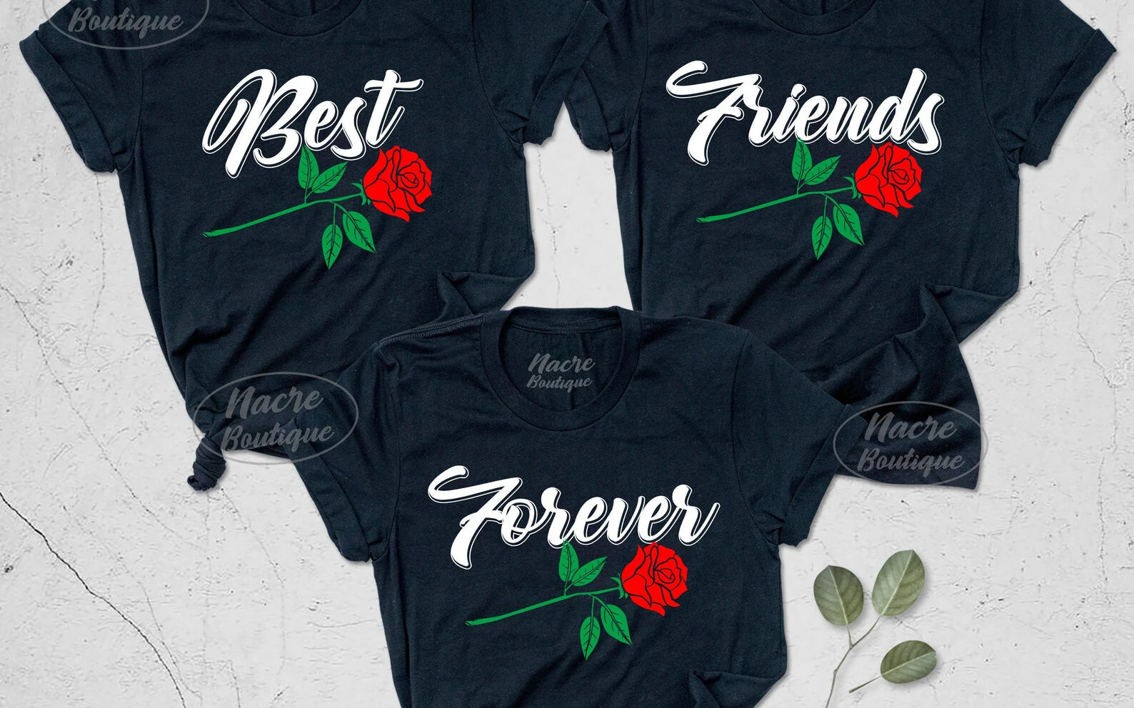 Best Friend T-shirt Design Ideas featuring initials or names