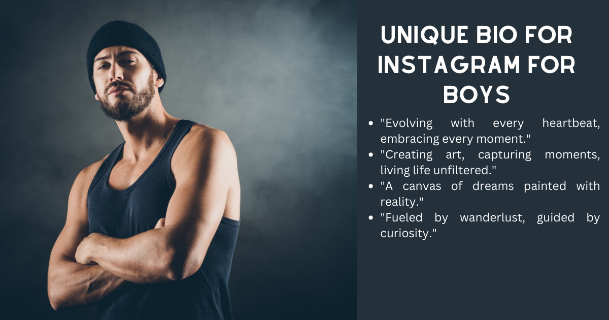 Instagram Bio for boys that are unique