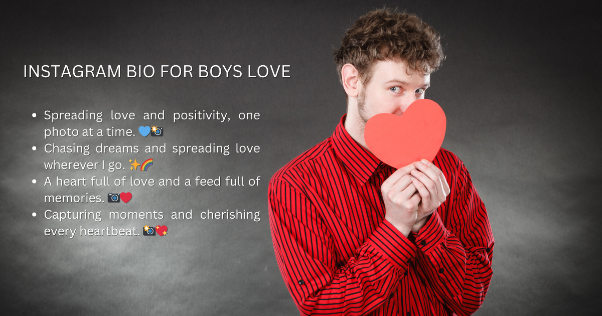 Instagram bio for boys love