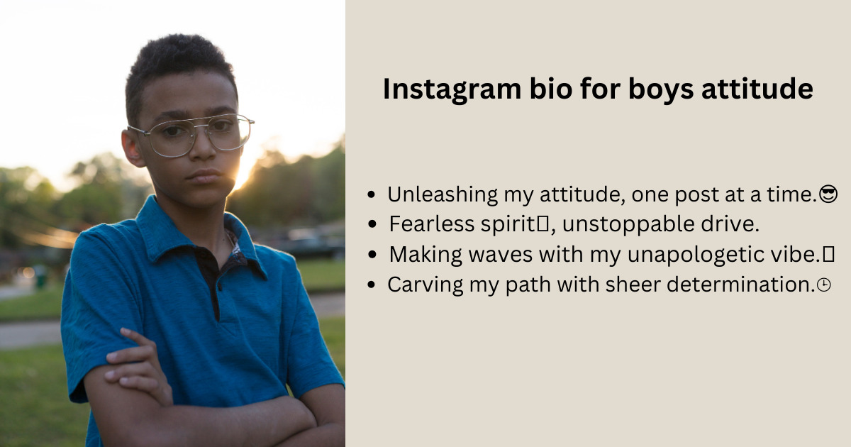 Attitude Instagram bio for boys 
