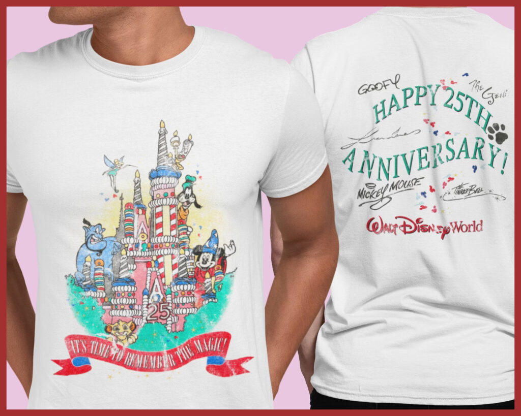 Watercolour anniversary t-shirt design ideas