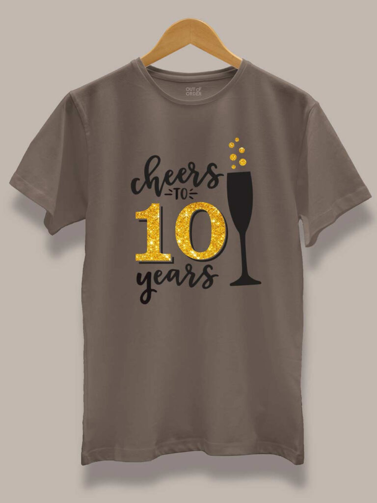 Glittering anniversary t-shirt design ideas