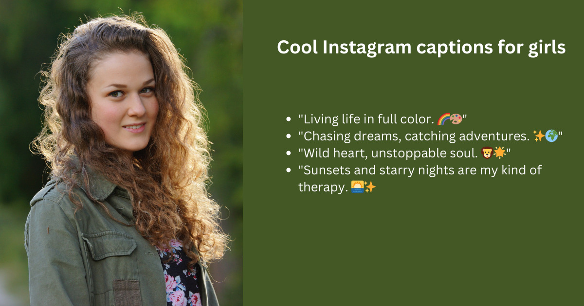 Cool Instagram captions for girls