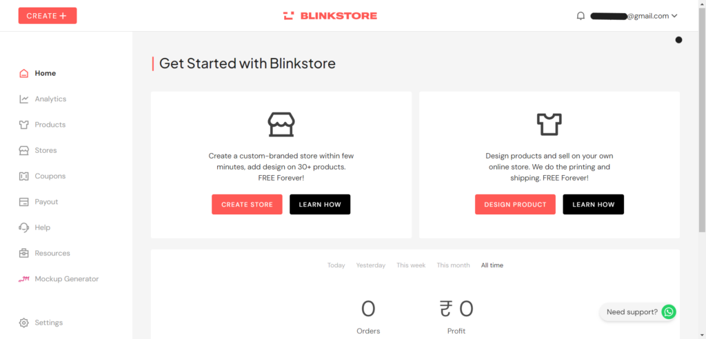  Design and sell your T-shirt with Blinkstore