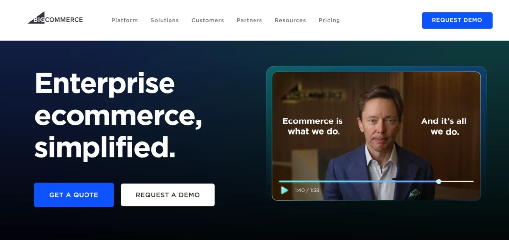 BigCommerce - best free ecommerce website builder