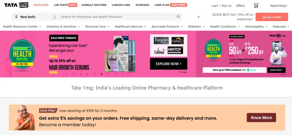1mg - online marketplace in india