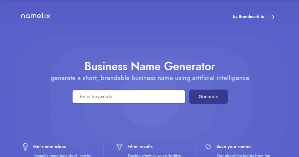 Namelix - best business name for ecommerce