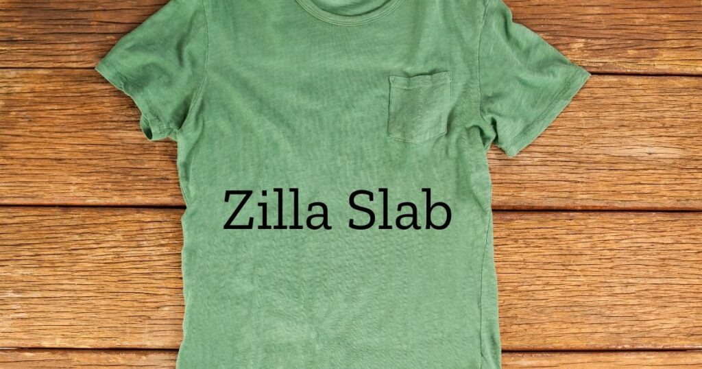 Zilla Slab - best fonts for t shirts