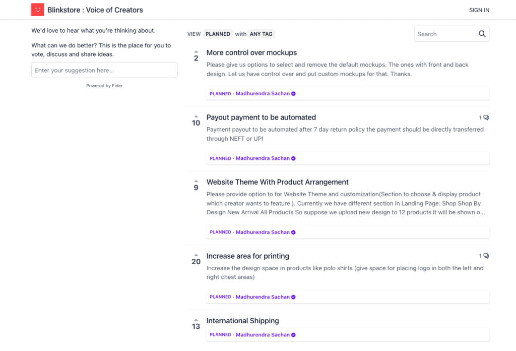 Screenshot 2023 01 19 at 1.47.00 PM - 13 New Things On Blinkstore in 2023: New Year, New Blinkstore - 2025 Blinkstore Voice of Creators to Suggest New Features