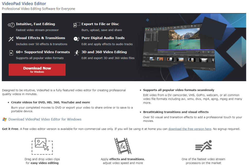image 91 - 15 Best Free Video Editing Apps and Softwares for 2024 - 2025 Video Pad Video Editor | Best free video editing apps and softwares