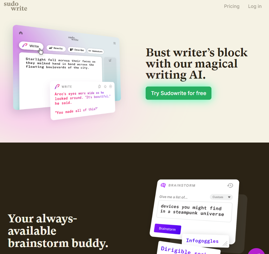 Sudowrite | AI Writing Tool