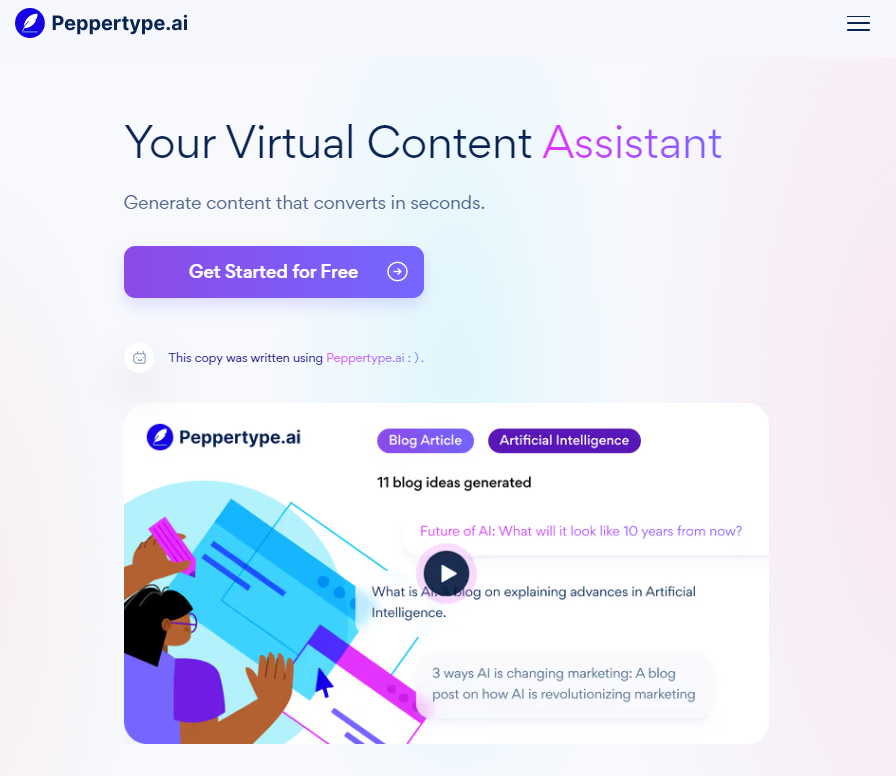Peppertype | Ai Writing tool