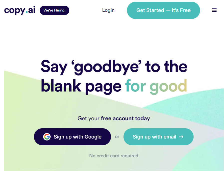 Copy AI | AI Writing Tool