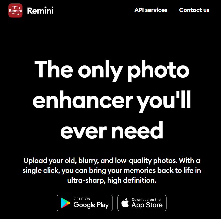image 66 - 60+ Best AI Tools list for Productivity in 2024 - 2025 Remini - AI Photo Enhancer | AI Tools 2023
