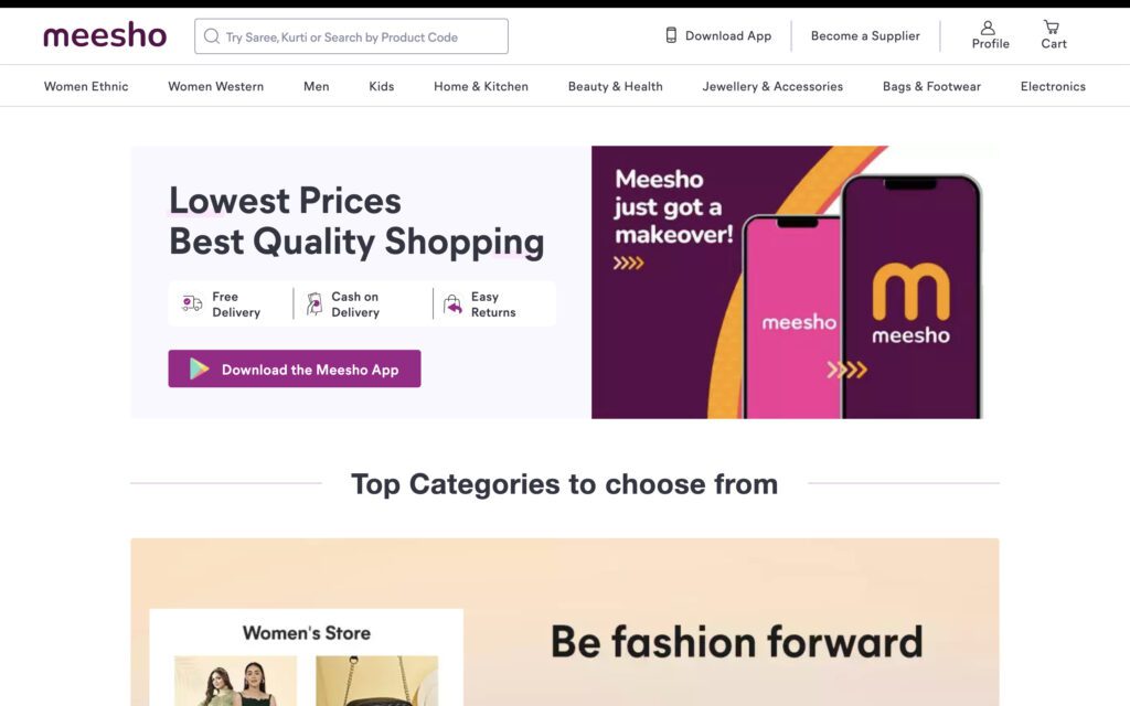 image 4 32 - 15+ Best Amazon Alternative India in 2024 - 2025 Meesho | Amazon Alternative India