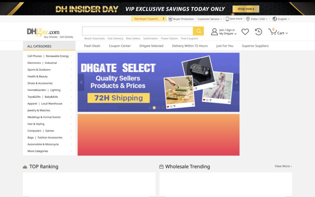 DHGate | Alibaba Alternative India