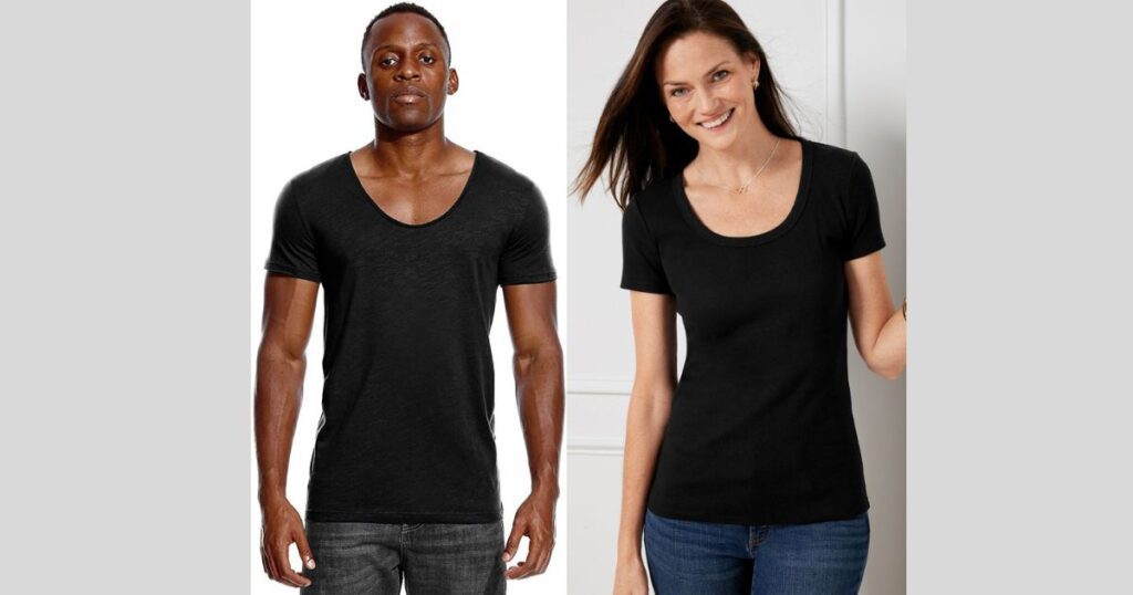 Scoop Neck T shirt - 23 Essential Types of T-Shirts for Your Wardrobe - 2025 Scoop Neck T-shirt