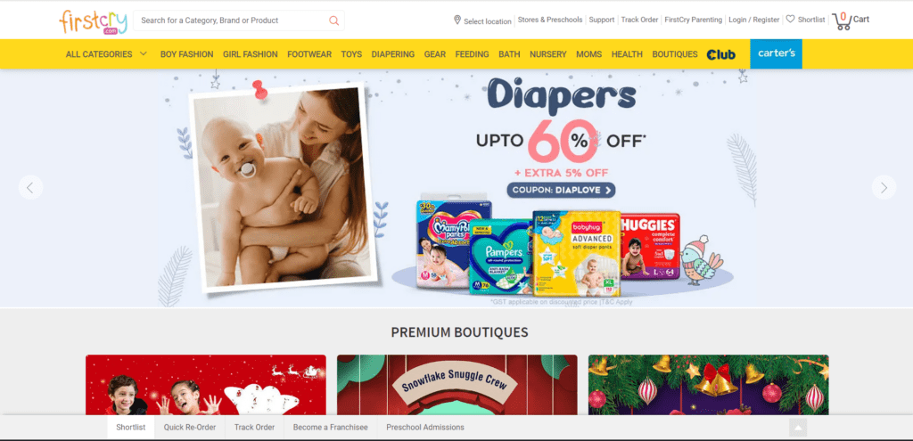 FirstCry - online selling sites in india