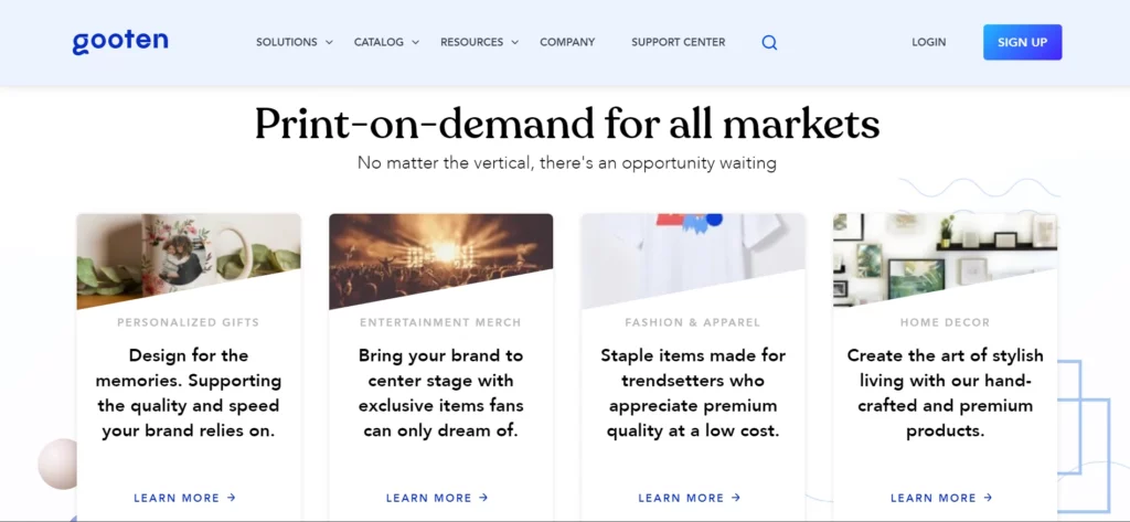 Gooten - 20+ Successful Print on Demand Stores for Creative Ventures - 2025 Gooten - print on demand online store