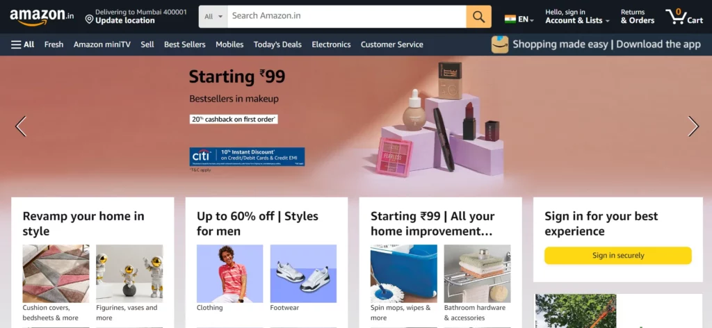 Amazon India - Top 25+ Online Marketplace in India - 2025 Amazon India - online marketplace in india