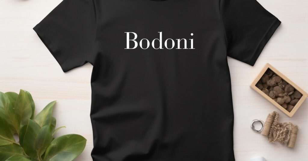 Bodoni - 45 Best Font for Tshirt to Level Up Your Designs in 2024 - 2025 Bodoni - best fonts for t shirts