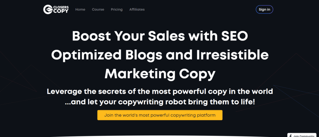 ClosersCopy | AI writing tools