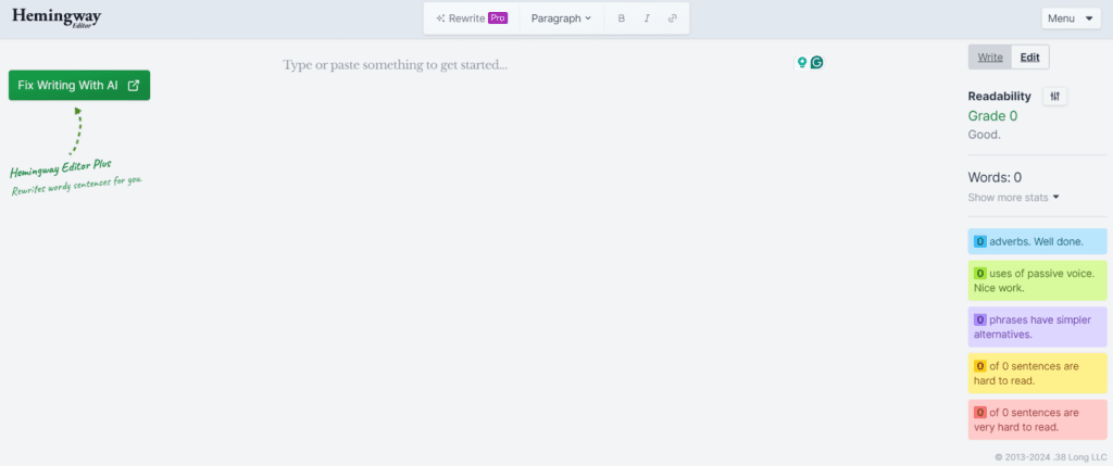 Hemingway Editor | AI writing tools