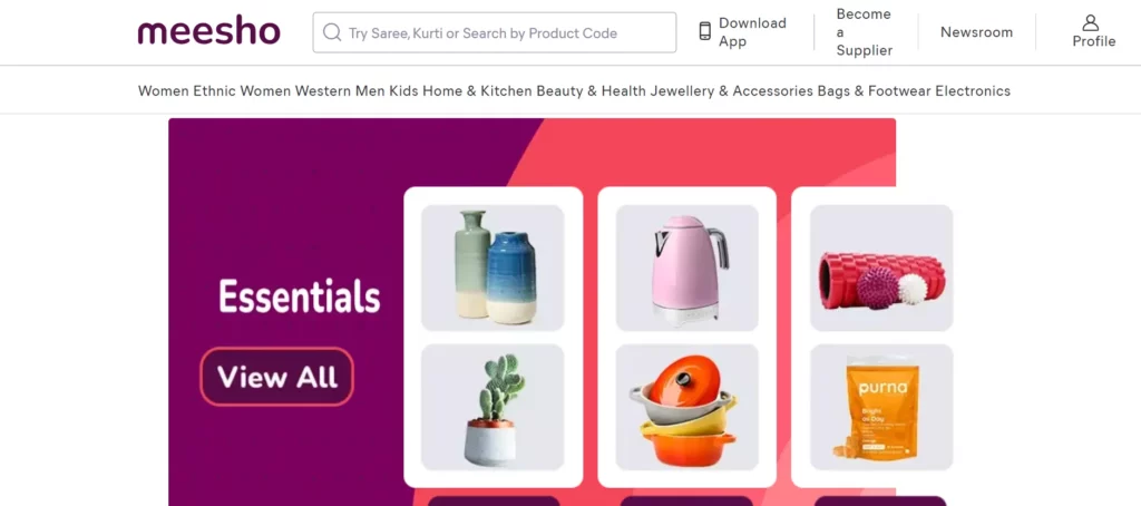Meesho - Top 25+ Online Marketplace in India - 2025 Meesho - top online marketplaces in india