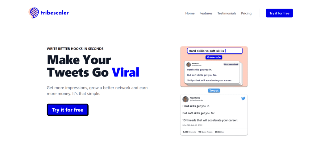 Tribescaler | AI writing tools