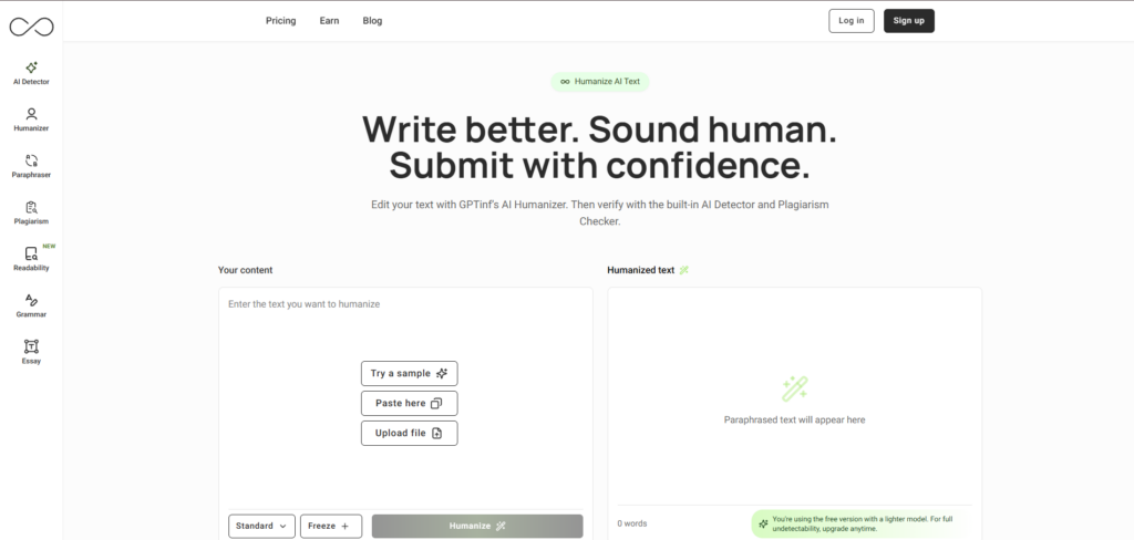 GPTinf | AI Writing Tools