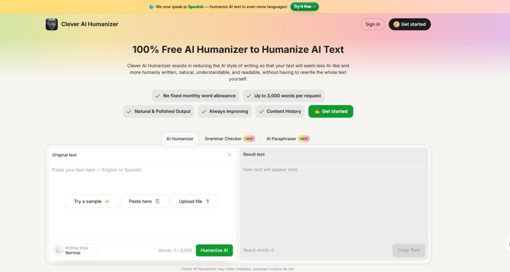image 5 - 51 Best AI Writing Tools for Enhanced Content Creation in 2026 - 2026 Clever AI Humanizer – AI Text Humanizer