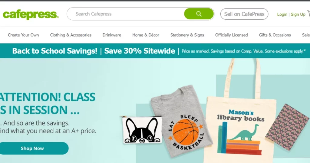 Cafepress Best merch websites - 15 Best Merch Websites to Create and Sell Merchandise - 2025 Cafepress - Best merch websites