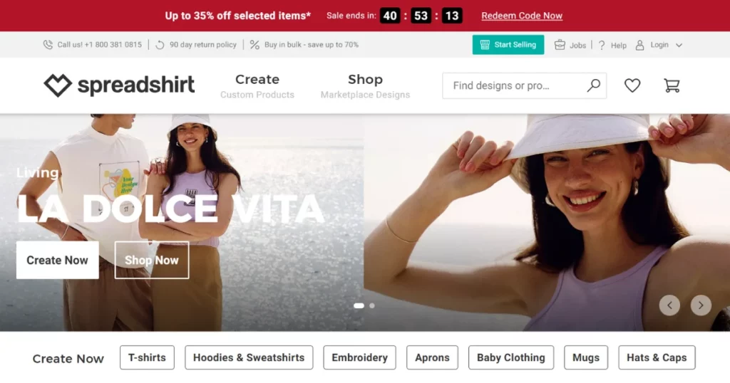Spreadshirt Best merch websites - 15 Best Merch Websites to Create and Sell Merchandise - 2025 Spreadshirt - Best merch websites