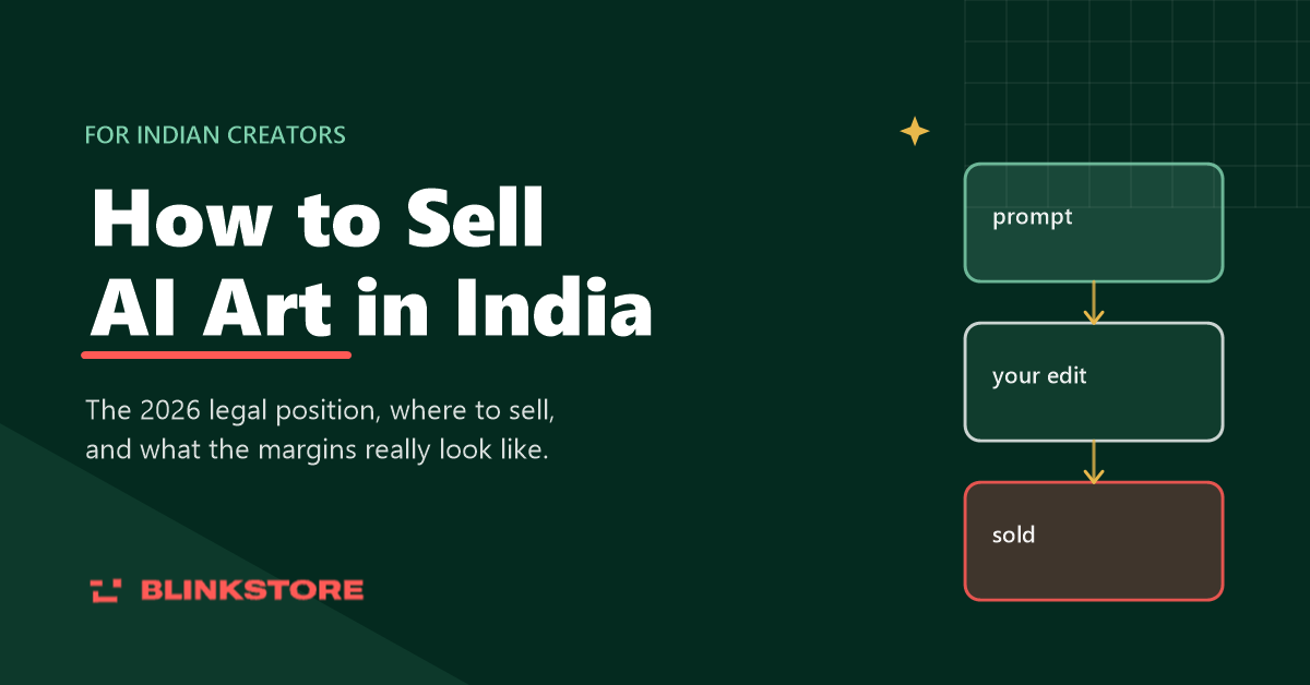 How to Sell AI Art in India (2026): Legal Position, Platforms and Margins