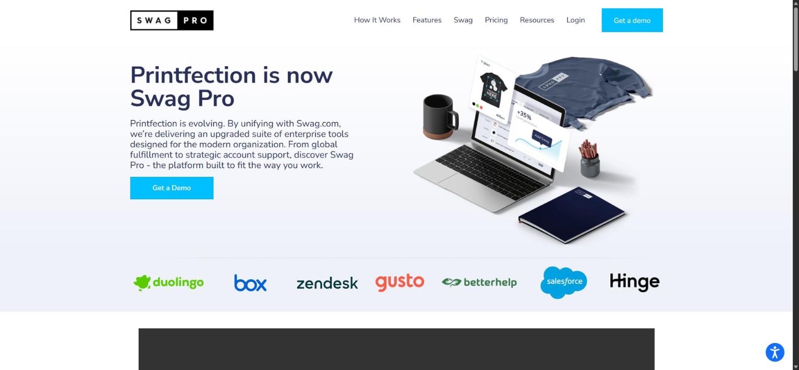 Printfection is now Swag Pro, a company swag management platform