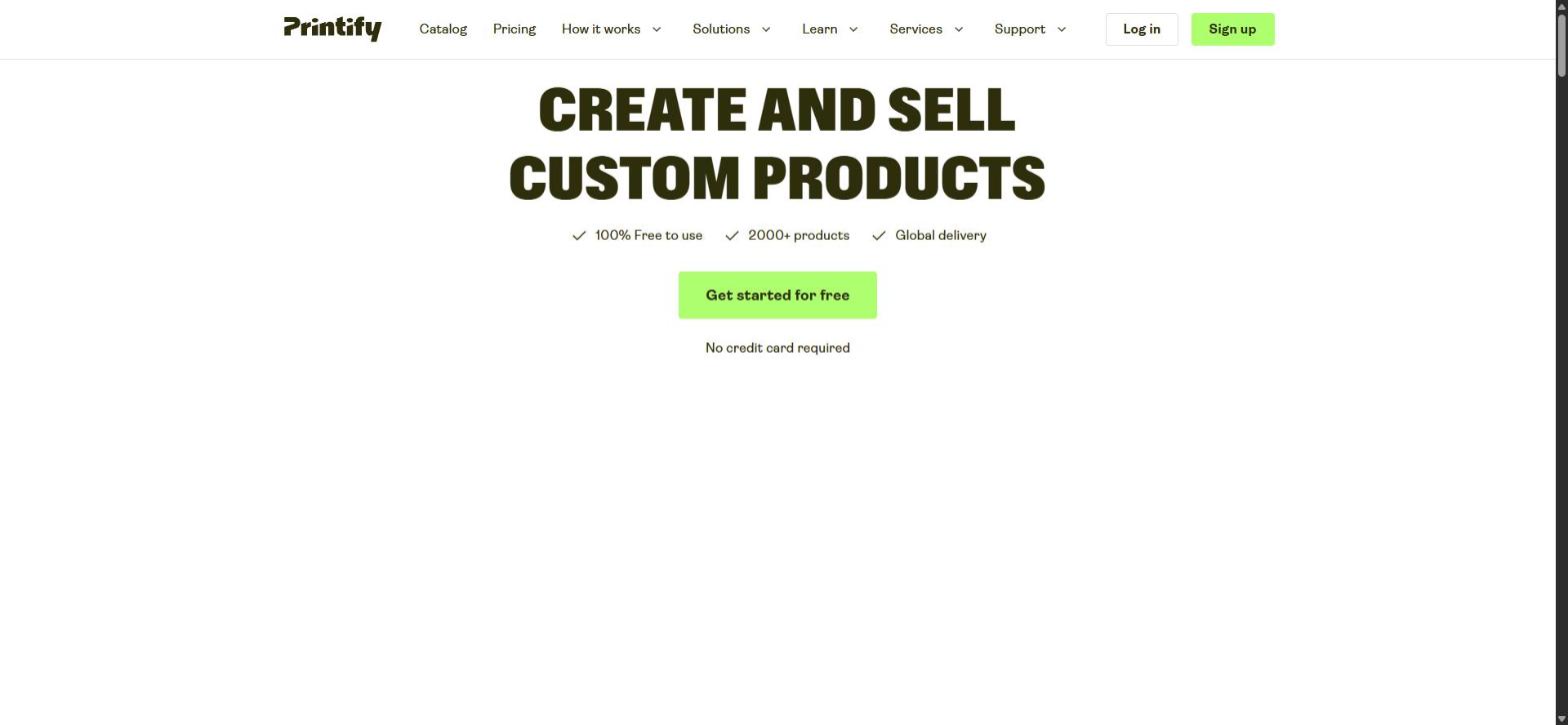 Printify print on demand network, a Vistaprint alternative